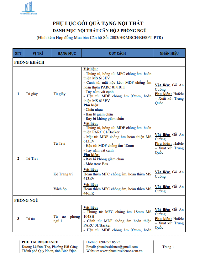 NOI THAT 3PN PHU TAI RESIDENCE