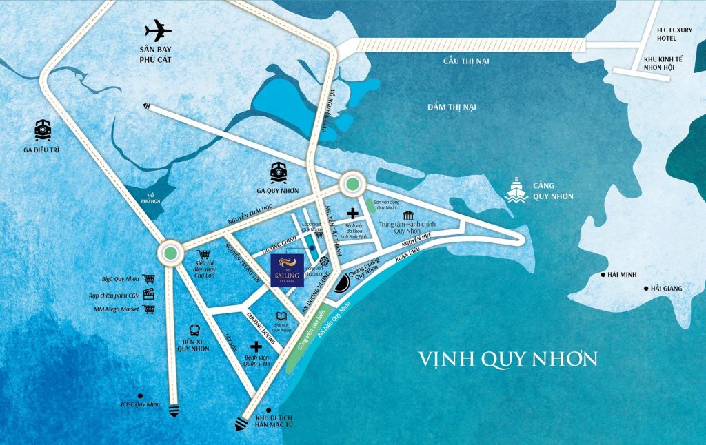 VỊ TRÍ CĂN HỘ THE SAILING QUY NHƠN