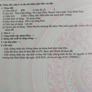 Bán đất mặt tiền QL19C Vân Canh